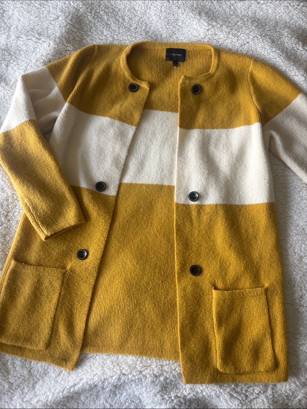 Mustard and Cream Sweater